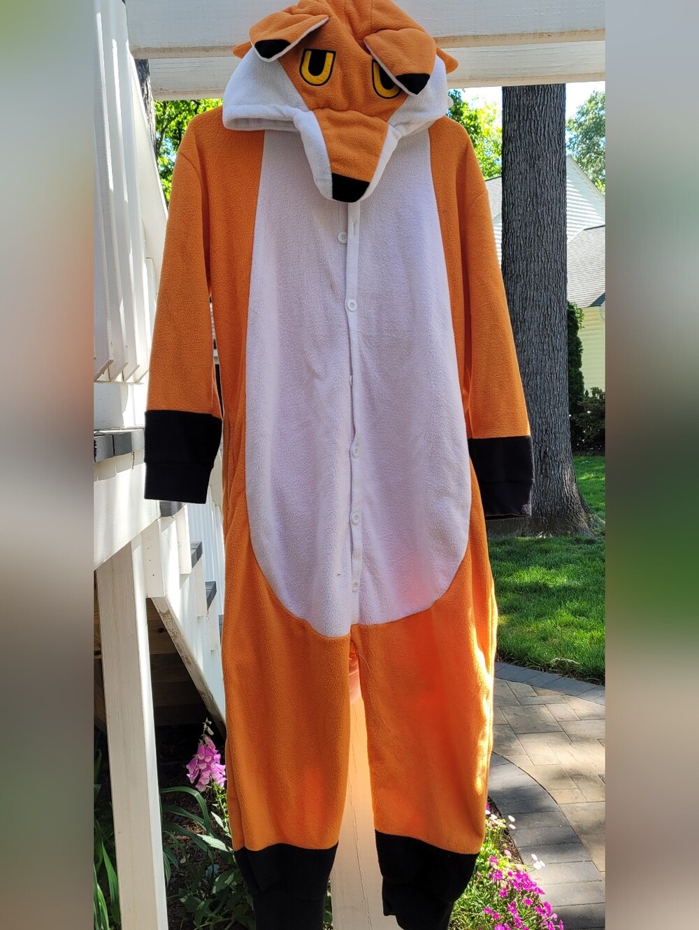 Orange & White Fox Onesie Costume